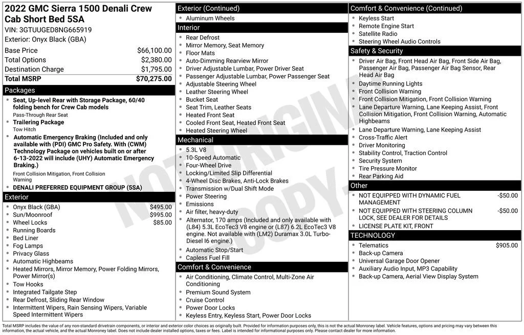 2022 GMC Sierra 4WD Crew Cab Standard Box Denali's photo