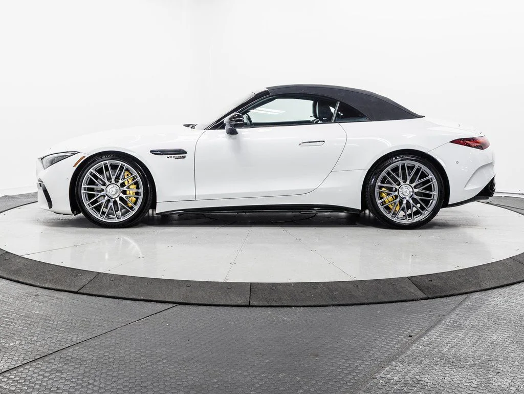Used 2022 MANUFAKTUR Moonlight White Metallic Mercedes-Benz SL 55 AMG® image 4