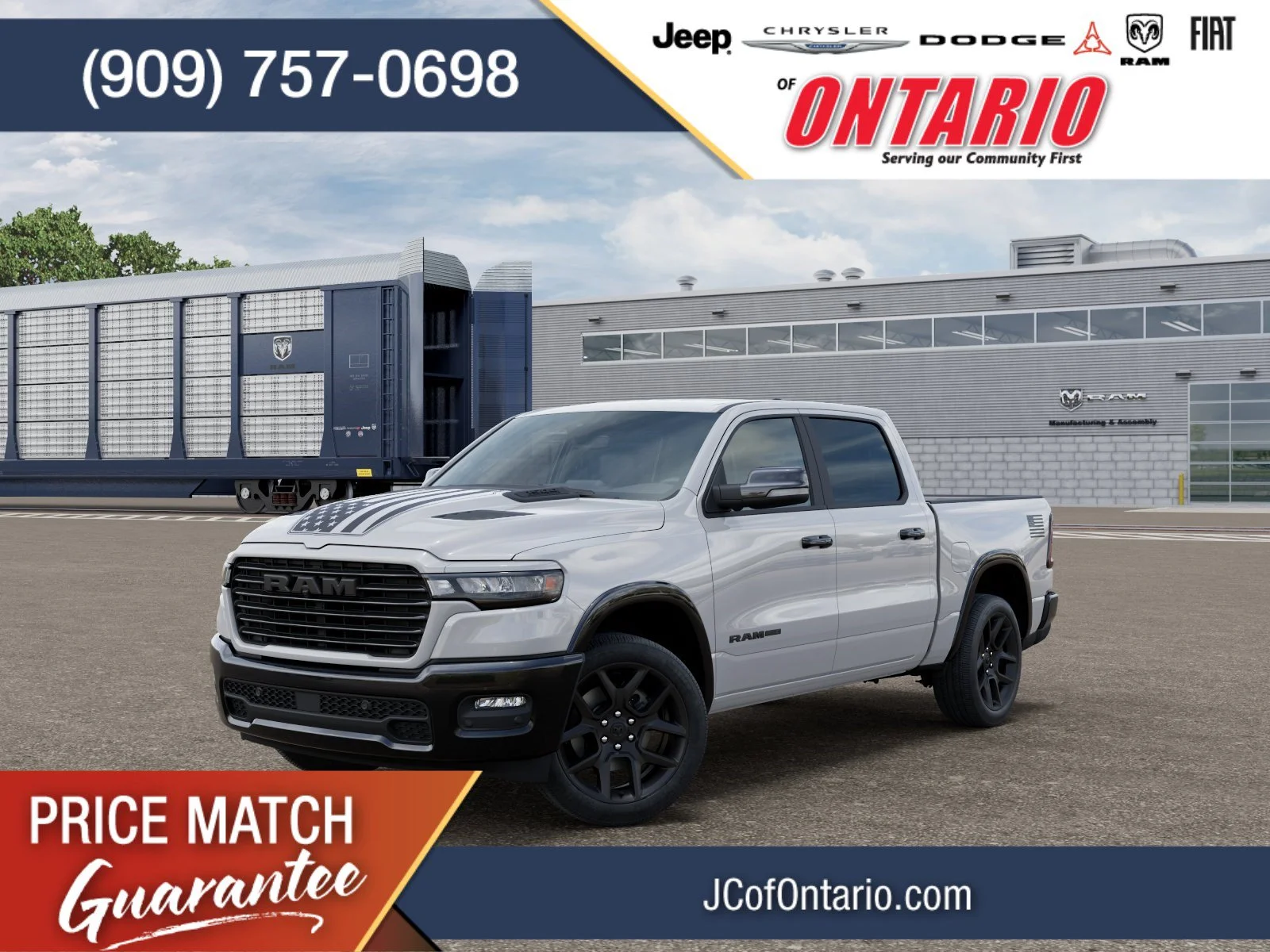 New 2026 Bright White Clear-Coat Exterior Paint RAM Laramie image 1