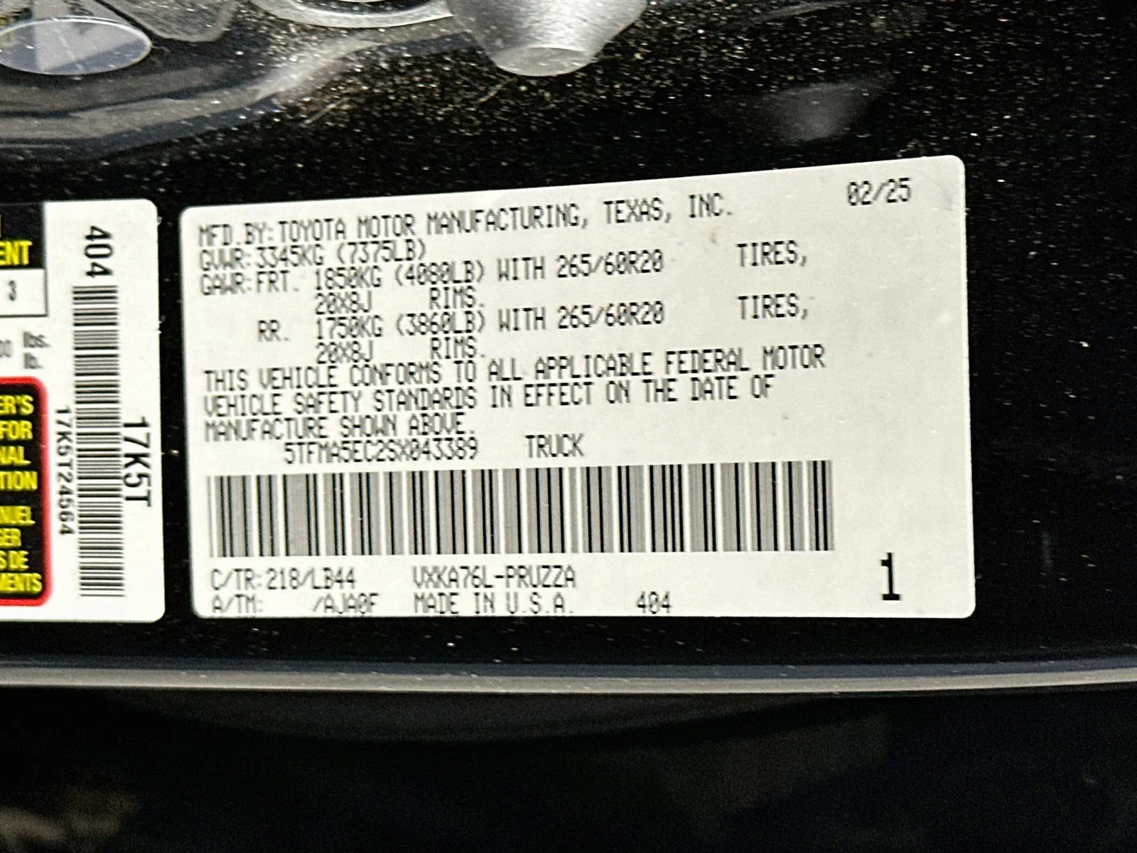 Used 2025 Midnight Black Metallic Toyota 1794 image 34
