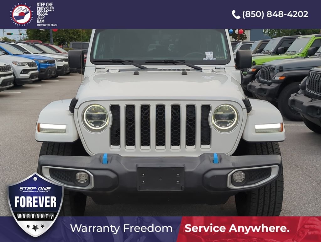 Used 2022 White Jeep Unlimited Sahara 4xe image 9