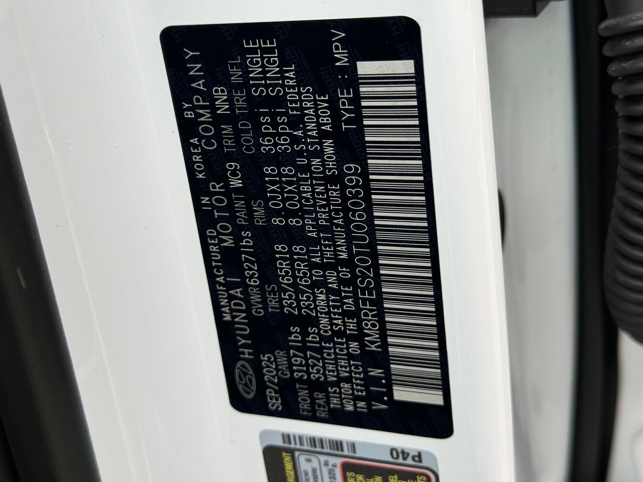 New 2026 Creamy White Pearl Hyundai SE image 16