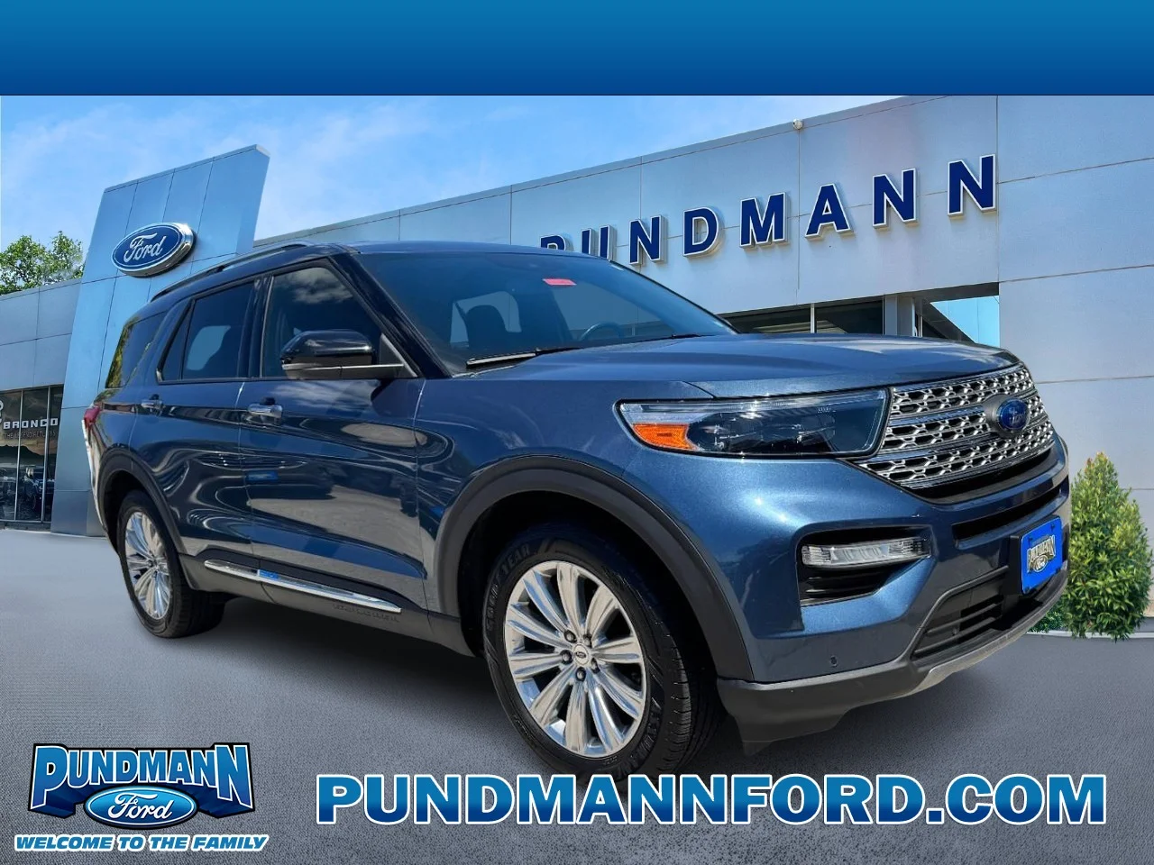 Certified Used 2020 Blue Metallic Ford Limited 4WD image 1