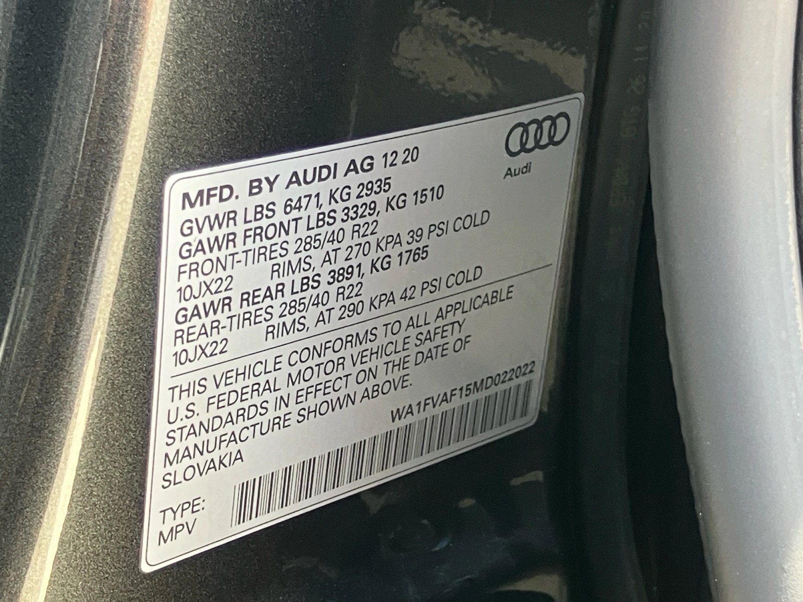 Used 2021 Daytona Gray Pearl Effect Audi Prestige image 25