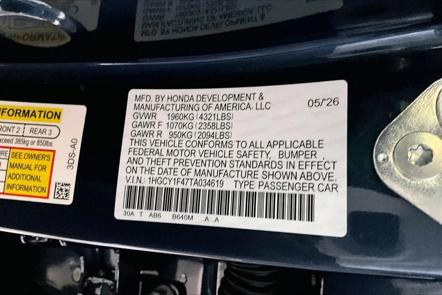 New 2026 Canyon River Blue Metallic Honda SE image 20