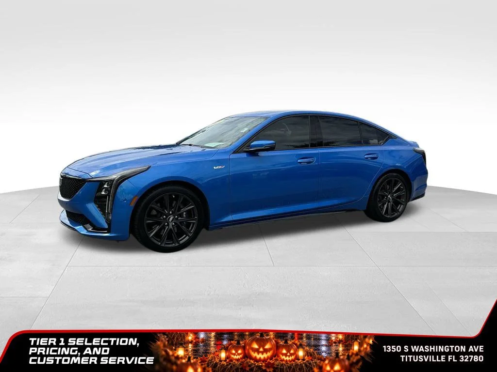 Used 2025 Coastal Blue Metallic Cadillac V-Series image 3