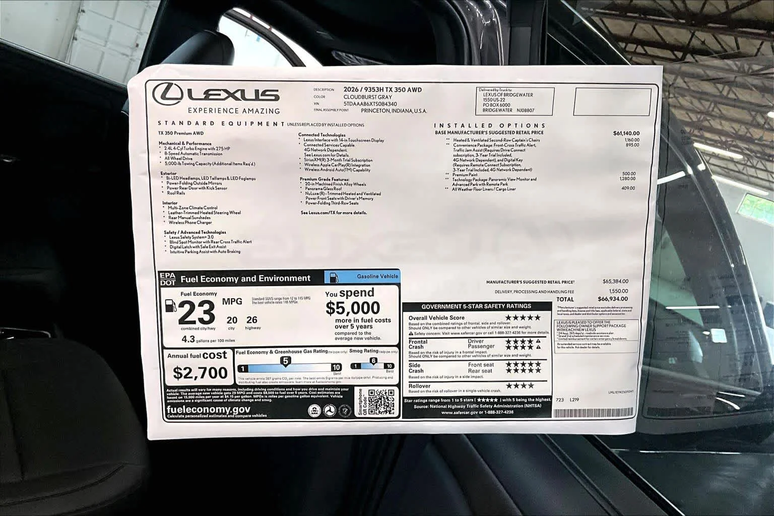 New 2026 Cloudburst Gray Lexus Premium image 13