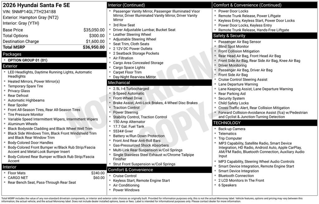 New 2026 Gray Hyundai SE FWD image 23