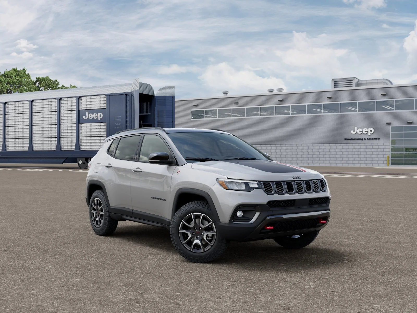 New 2026 Silver Zynith Metallic Clear-Coat Exterior Paint Jeep Trailhawk image 33