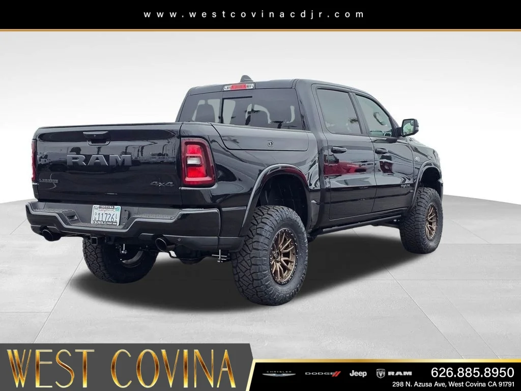 New 2026 Diamond Black Crystal Pearl-Coat Exterior Paint RAM Laramie image 5
