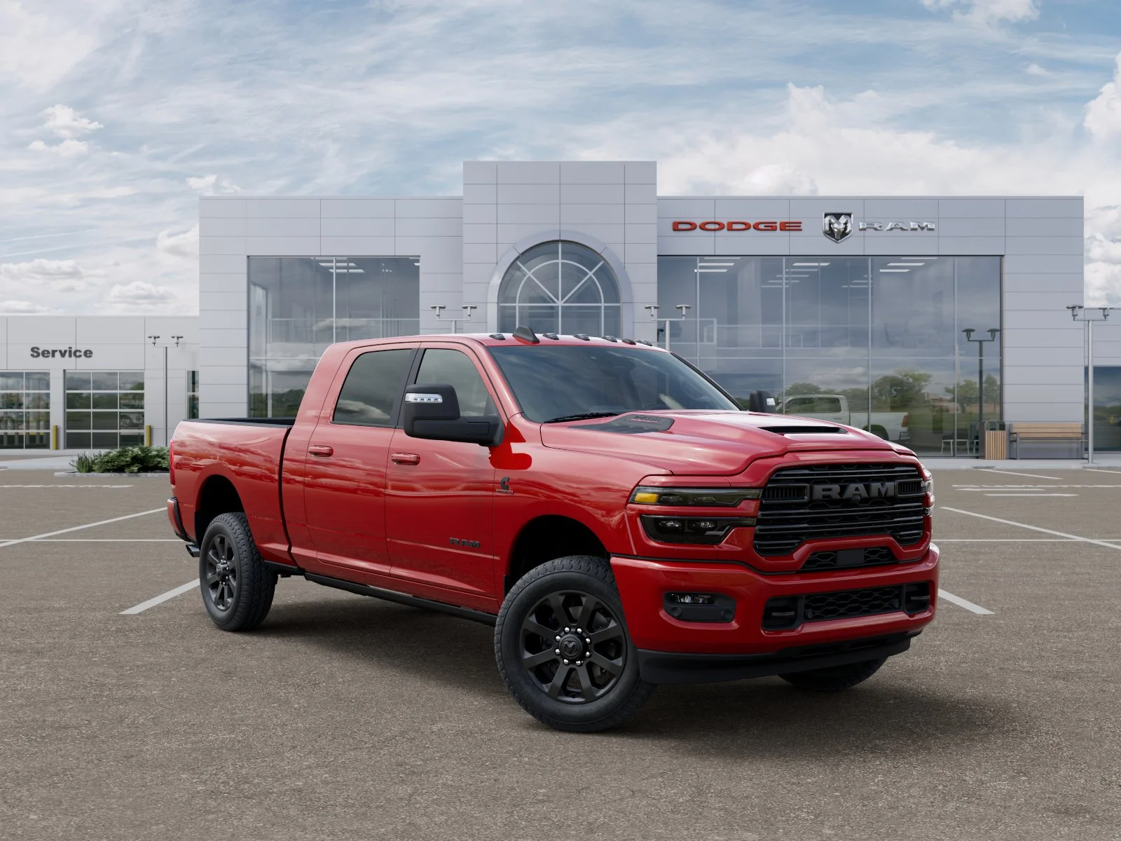 New 2026 Flame Red Clear-Coat Exterior Paint RAM Laramie image 32