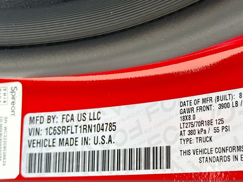 Used 2024 Flame Red Clearcoat Ram Rebel image 33