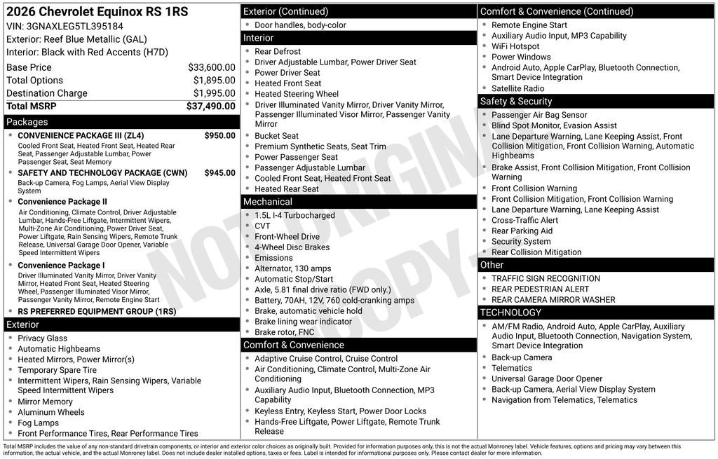 2026 Chevrolet Equinox RS - Photo 11