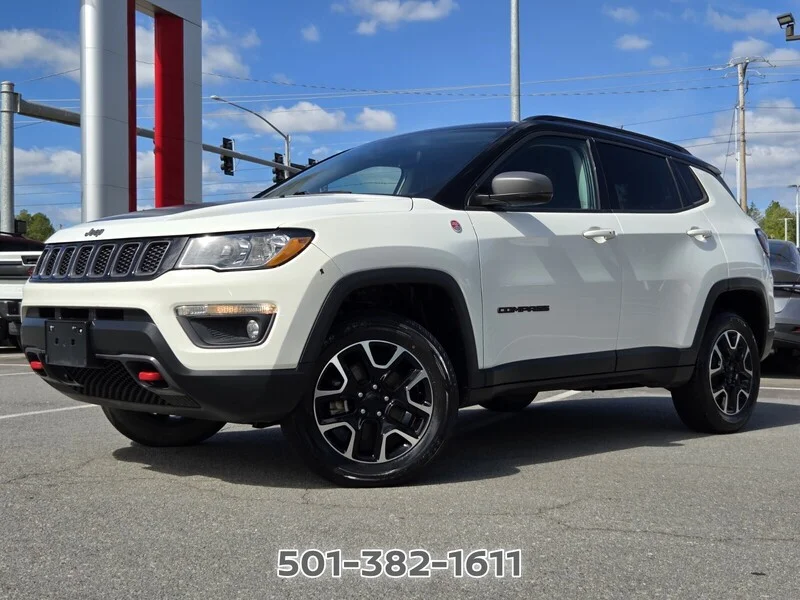 Used 2021 White Clearcoat JEEP TRAILHAWK 4X4 image 25