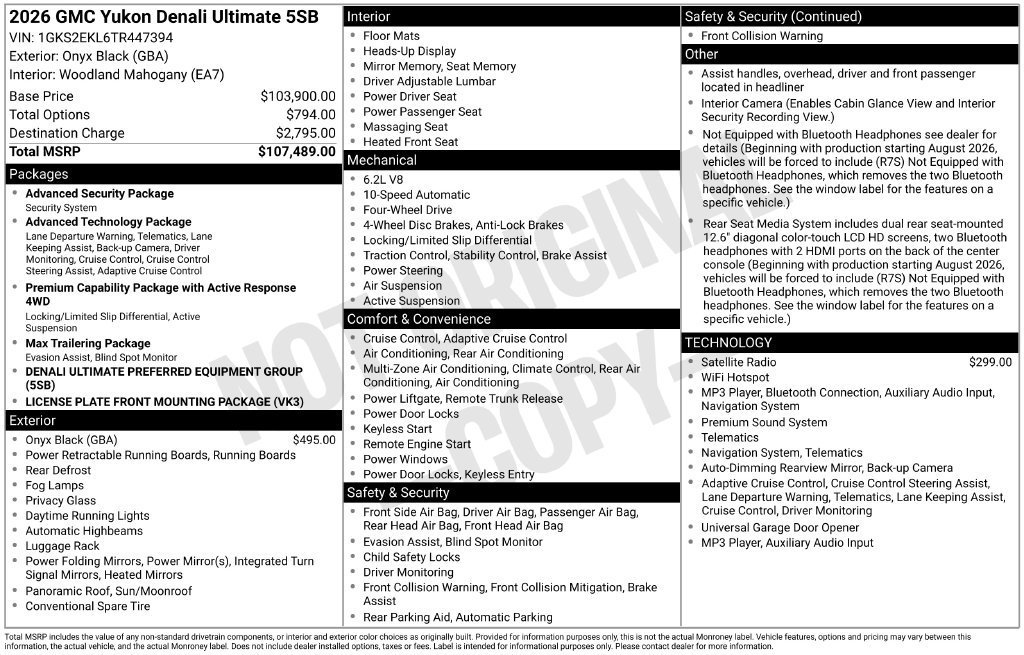 New 2026 Onyx Black GMC Denali Ultimate image 4