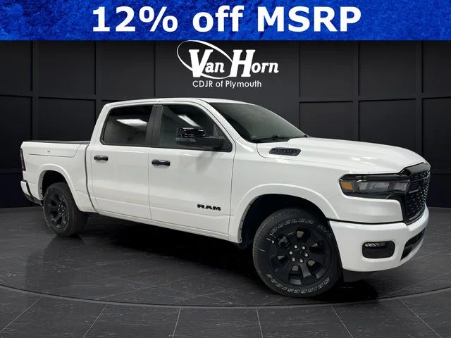 New 2026 Bright White Clear-Coat Exterior Paint RAM Big Horn/Lone Star image 1