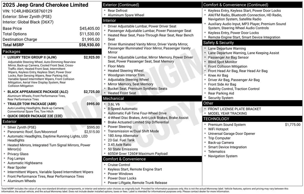 New 2025 Silver Zynith Exterior Paint Jeep Limited image 6