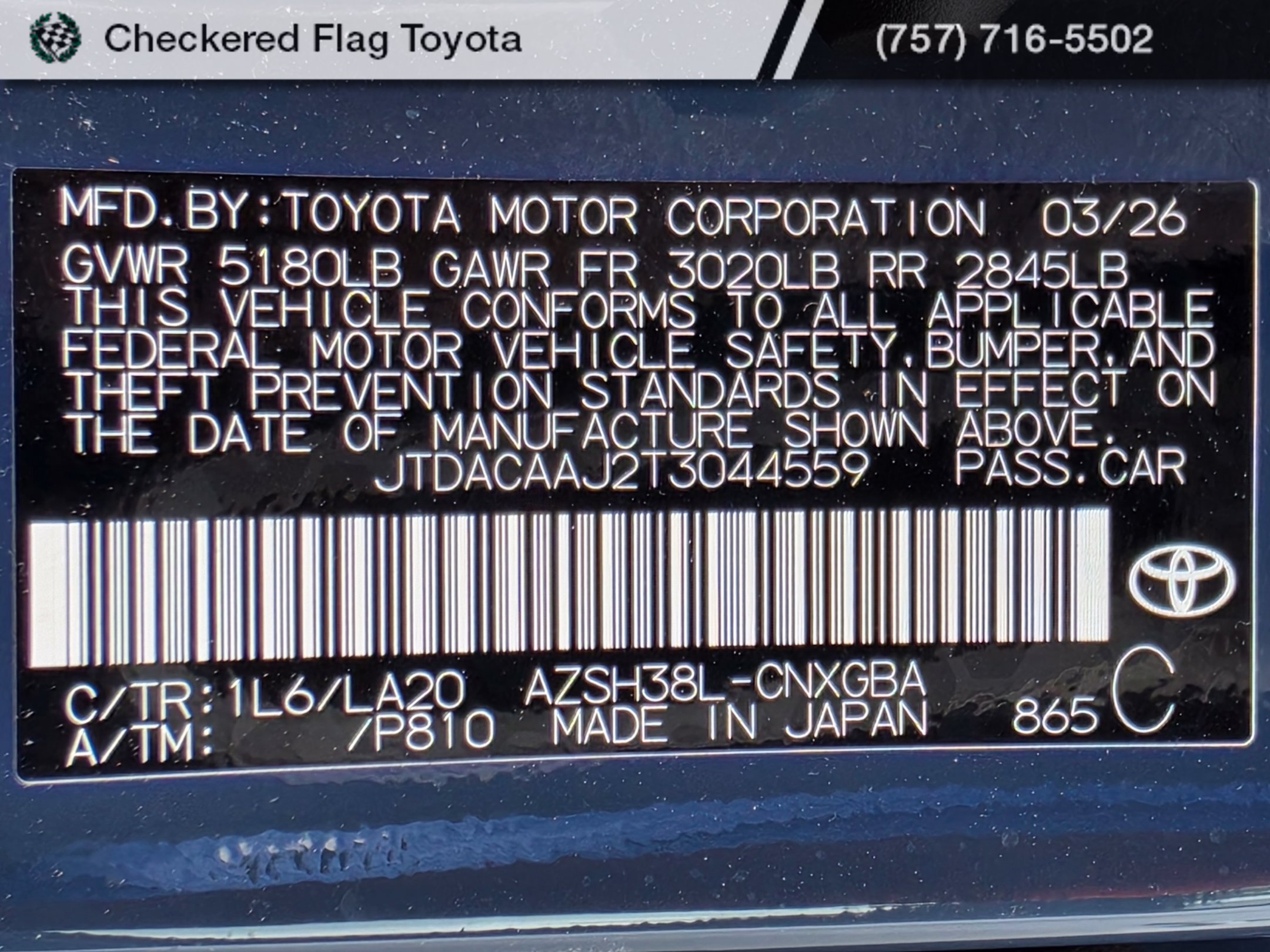Used 2026 Storm Cloud Toyota Limited image 22