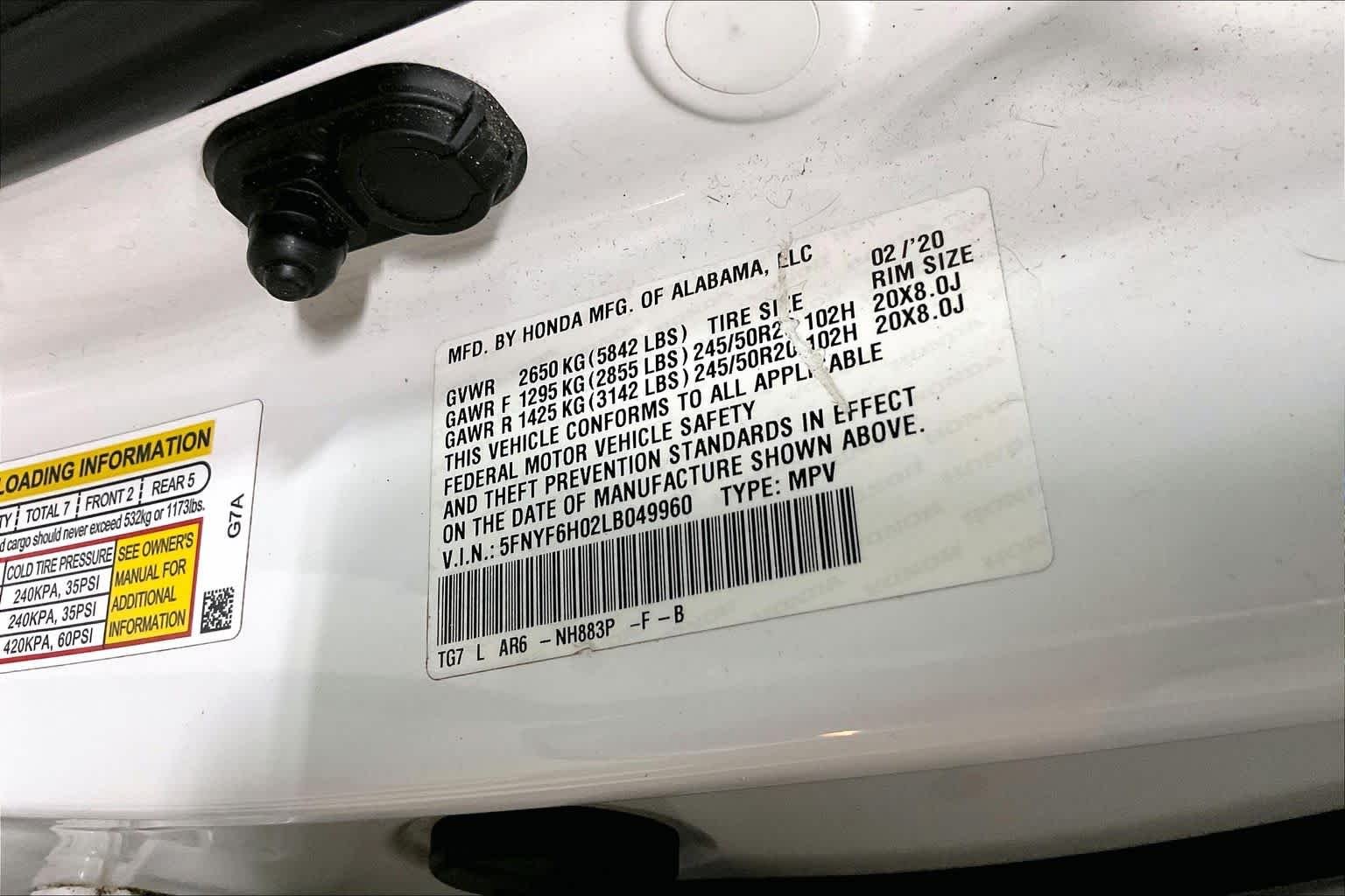 Used 2020 Platinum White Pearl Honda Elite image 37