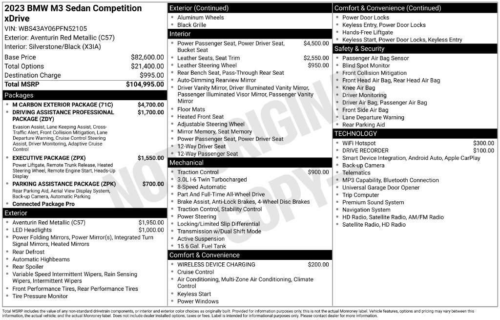 Used 2023 Red BMW Competition image 5