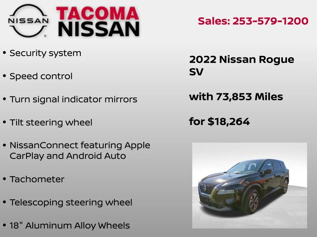 Used 2022 Black Nissan SV image 7