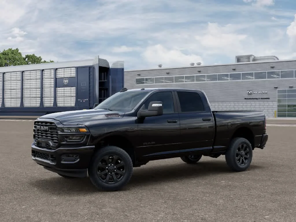 New 2027 Diamond Black Crystal Pearl-Coat Exterior Paint RAM Big Horn image 2
