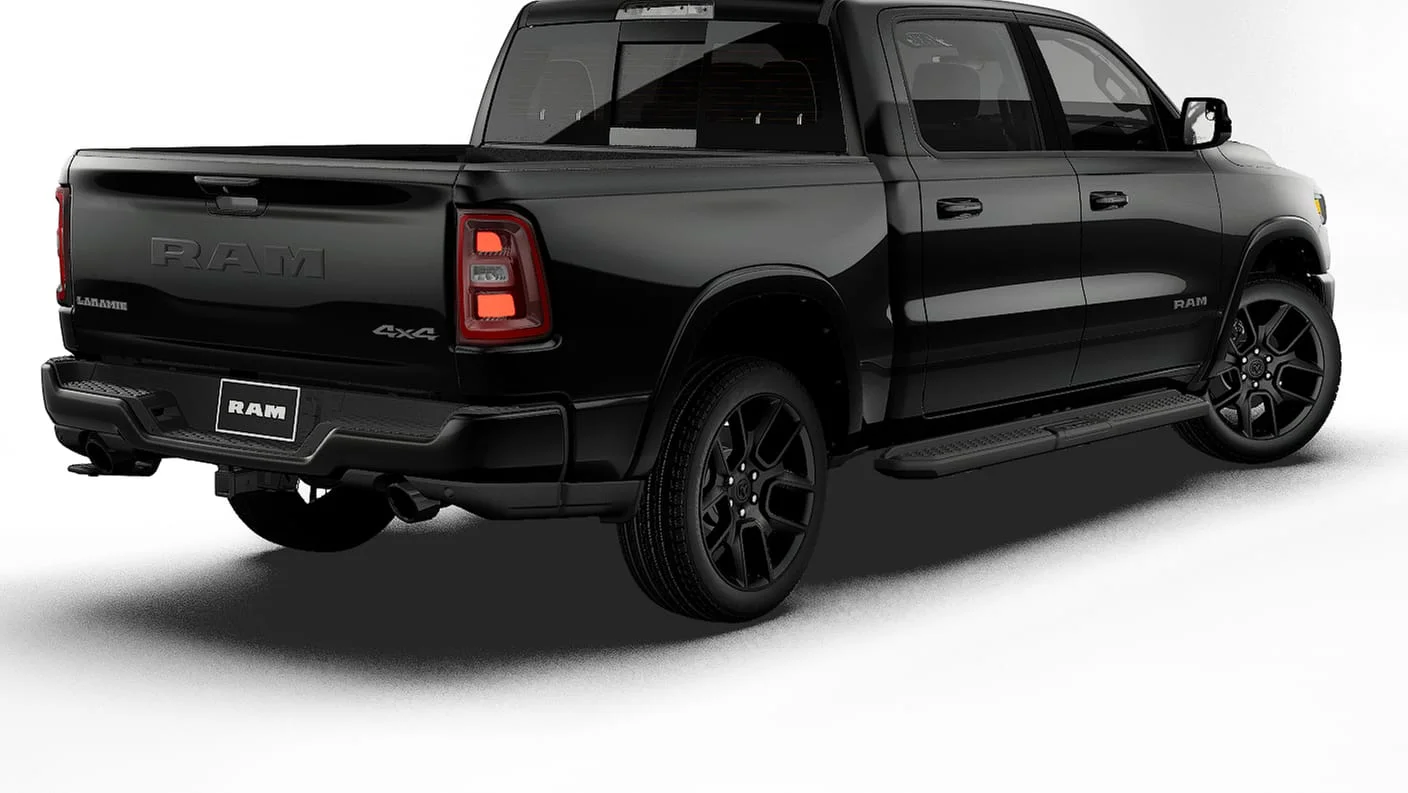 New 2027 Diamond Black Crystal Pearl-Coat Exterior Paint RAM LARAMIE image 2