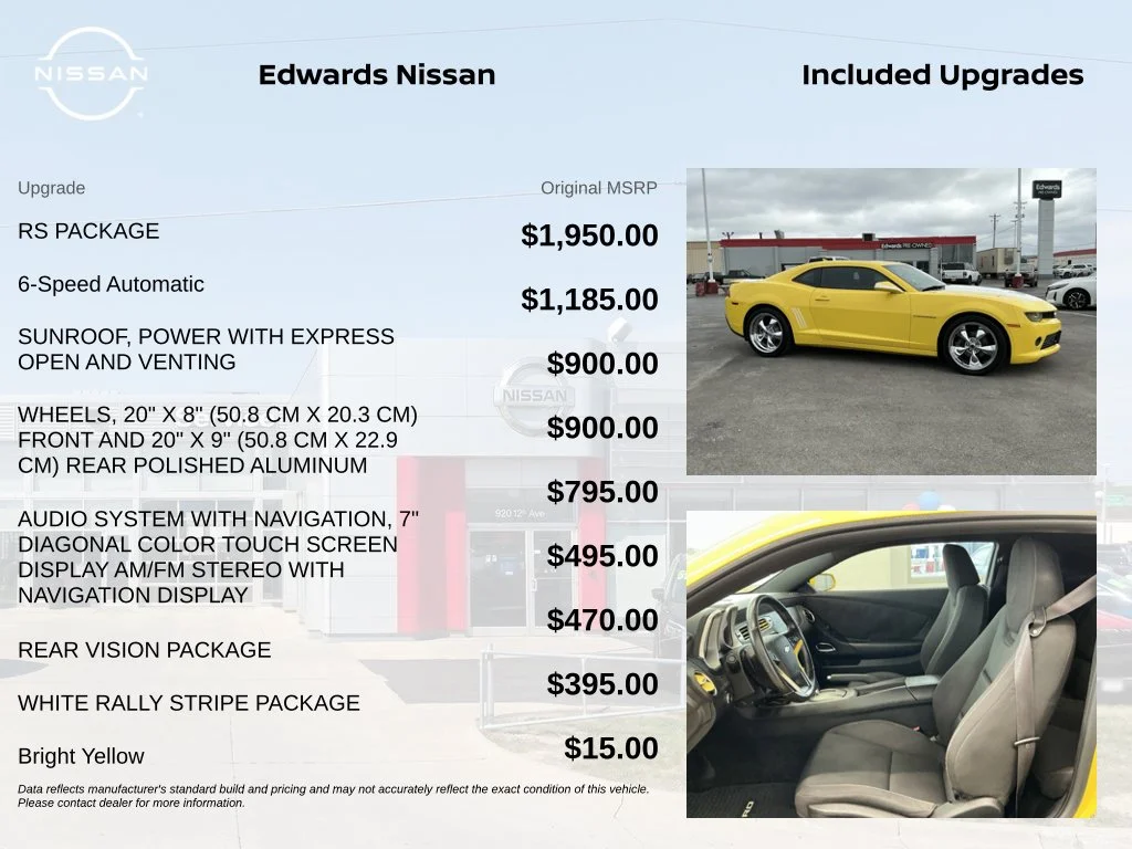 Used 2014 Yellow Chevrolet 1LT image 4