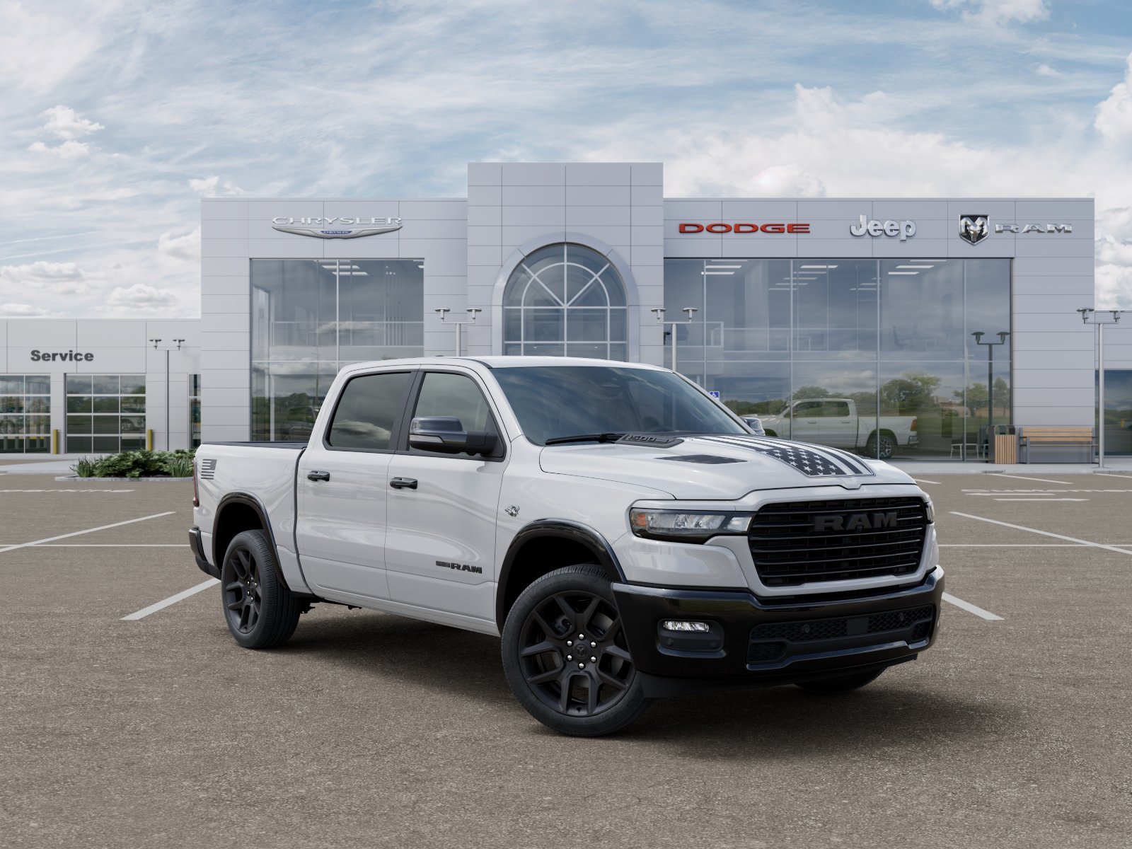 New 2026 Bright White Clear-Coat Exterior Paint RAM Laramie image 37
