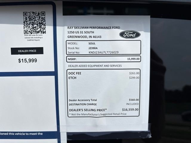 Used 2020 Black Kia S image 3
