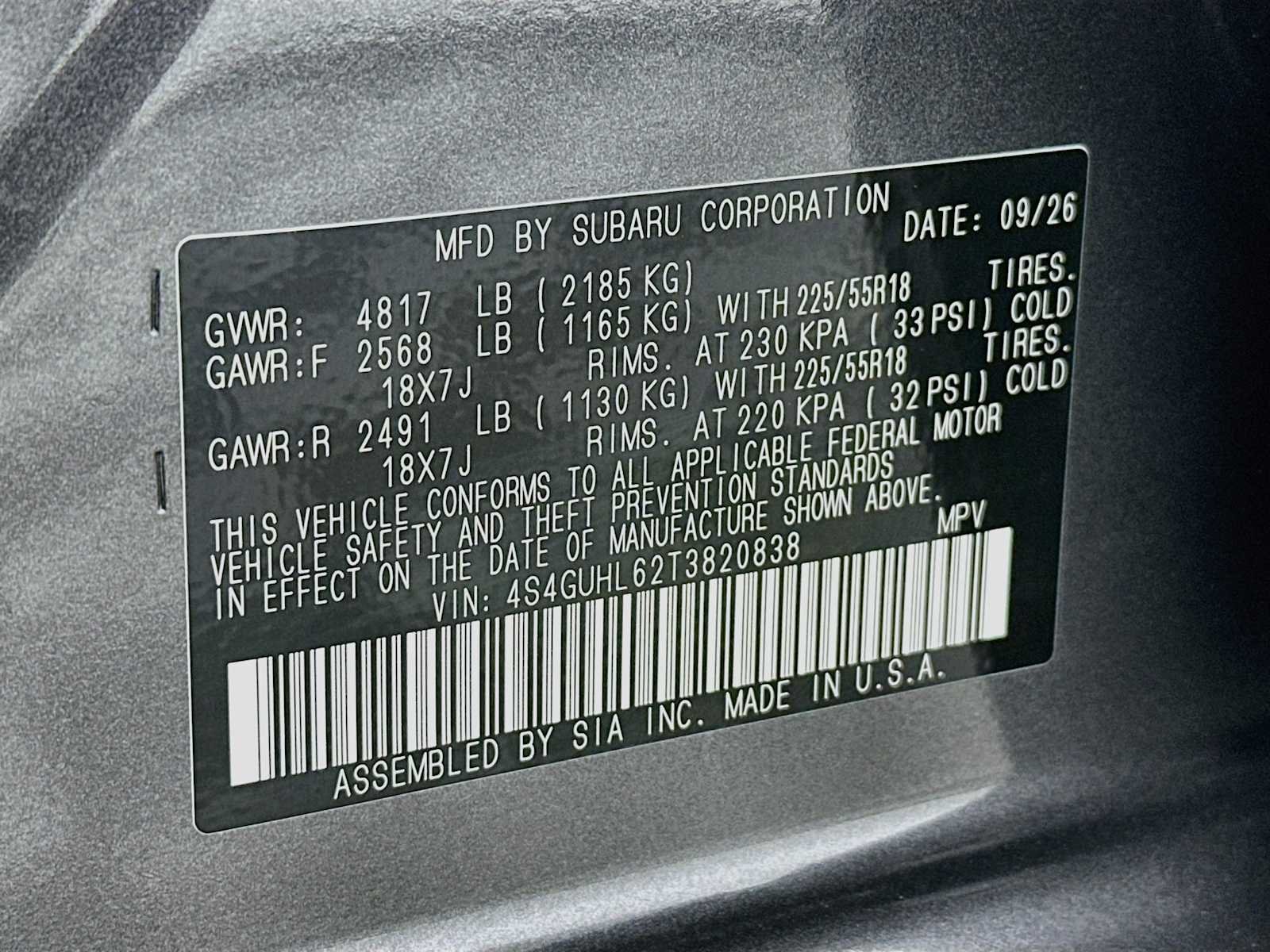 New 2026 MAGNETITE GRAY PEARL Subaru Limited image 28