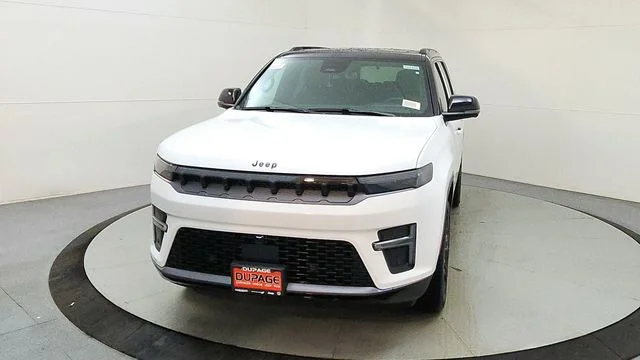 New 2026 Bright White Clear-Coat Exterior Paint Jeep Summit Obsidian image 2