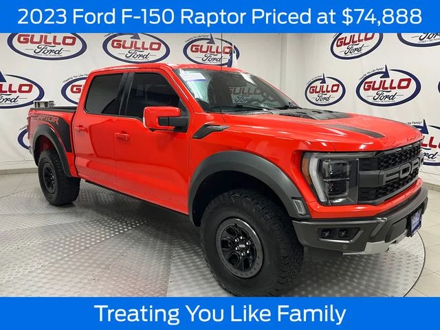 Certified Used 2023 Orange Metallic Ford Raptor image 1