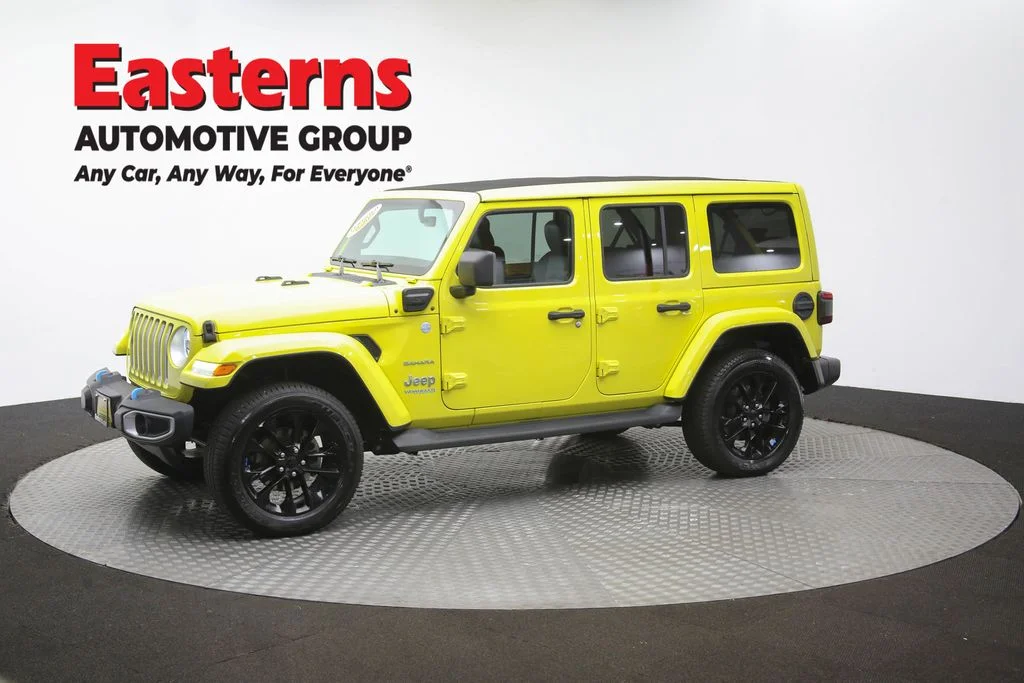 Used 2022 Yellow Jeep Unlimited Sahara 4xe image 58