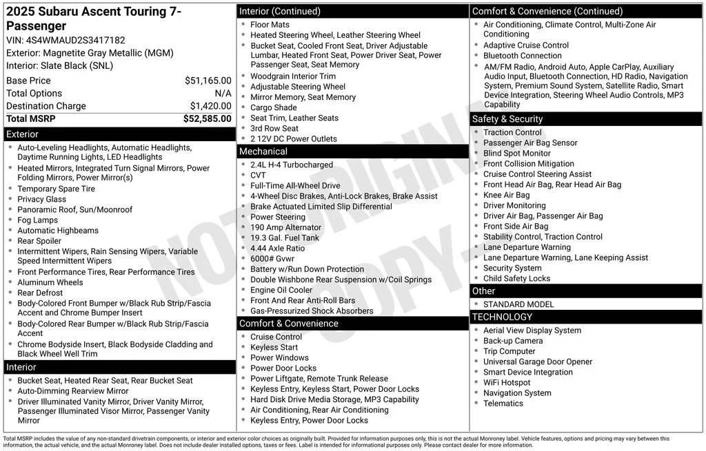 Used 2025 Gray Subaru Touring image 8