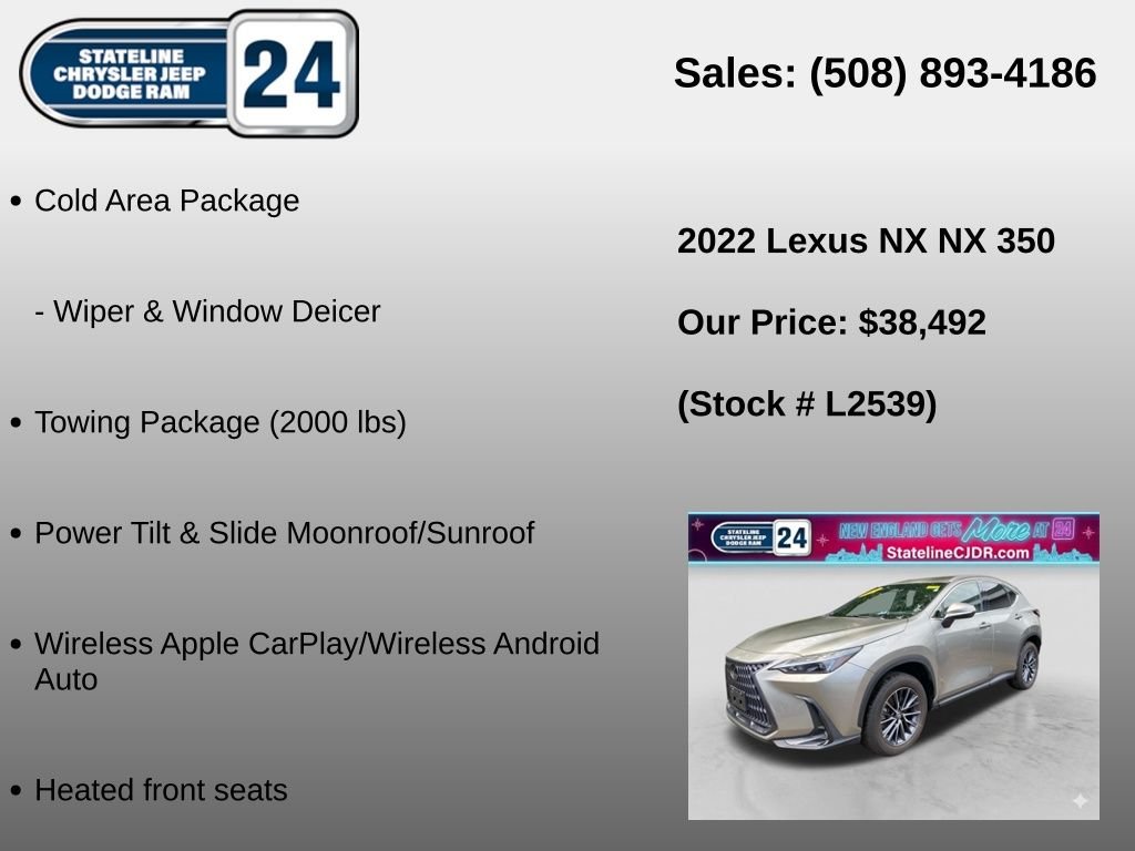 Used 2022 Silver Lexus 350 Base image 5