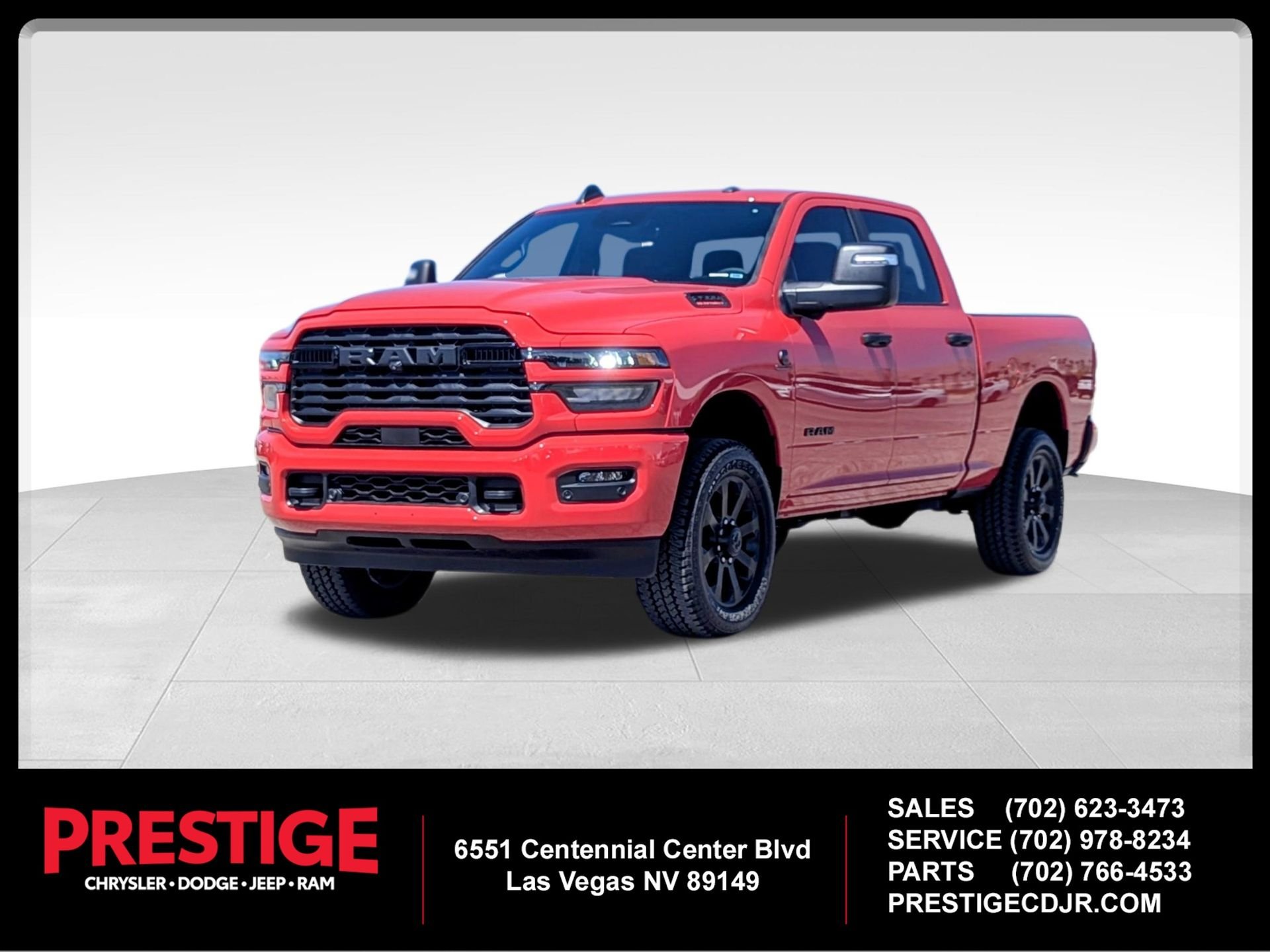 New 2026 Flame Red Clear-Coat Exterior Paint RAM Big Horn image 1