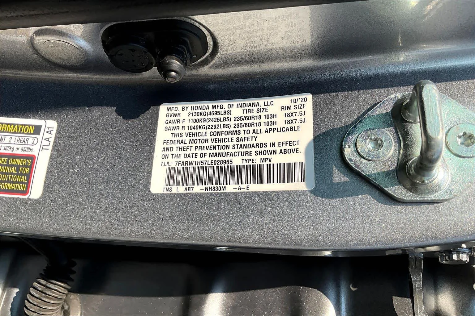 Used 2020 Lunar Silver Metallic Honda EX image 33