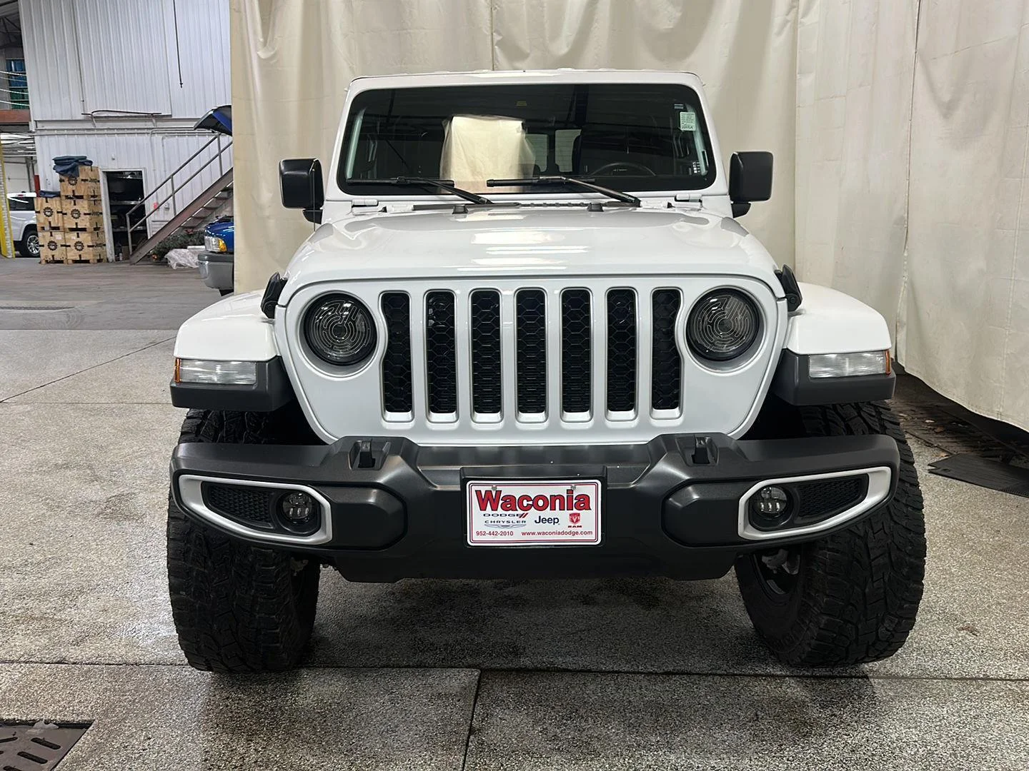 Used 2021 Bright White Clearcoat Jeep Overland image 8