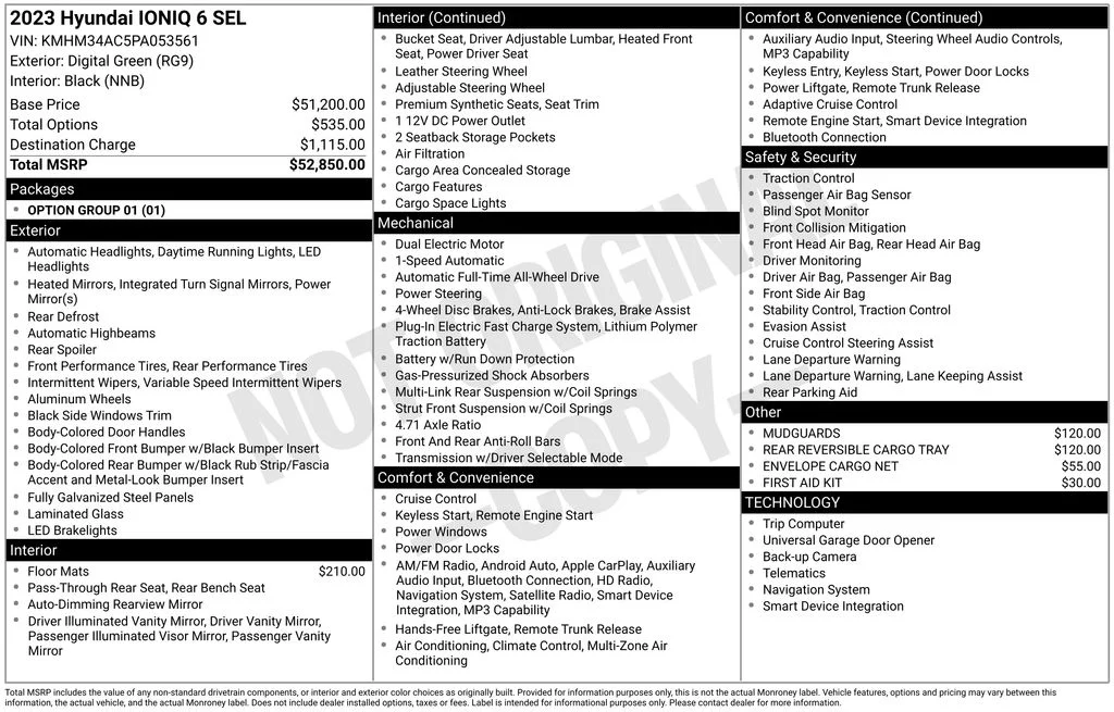 Used 2023 Green Hyundai SEL image 16
