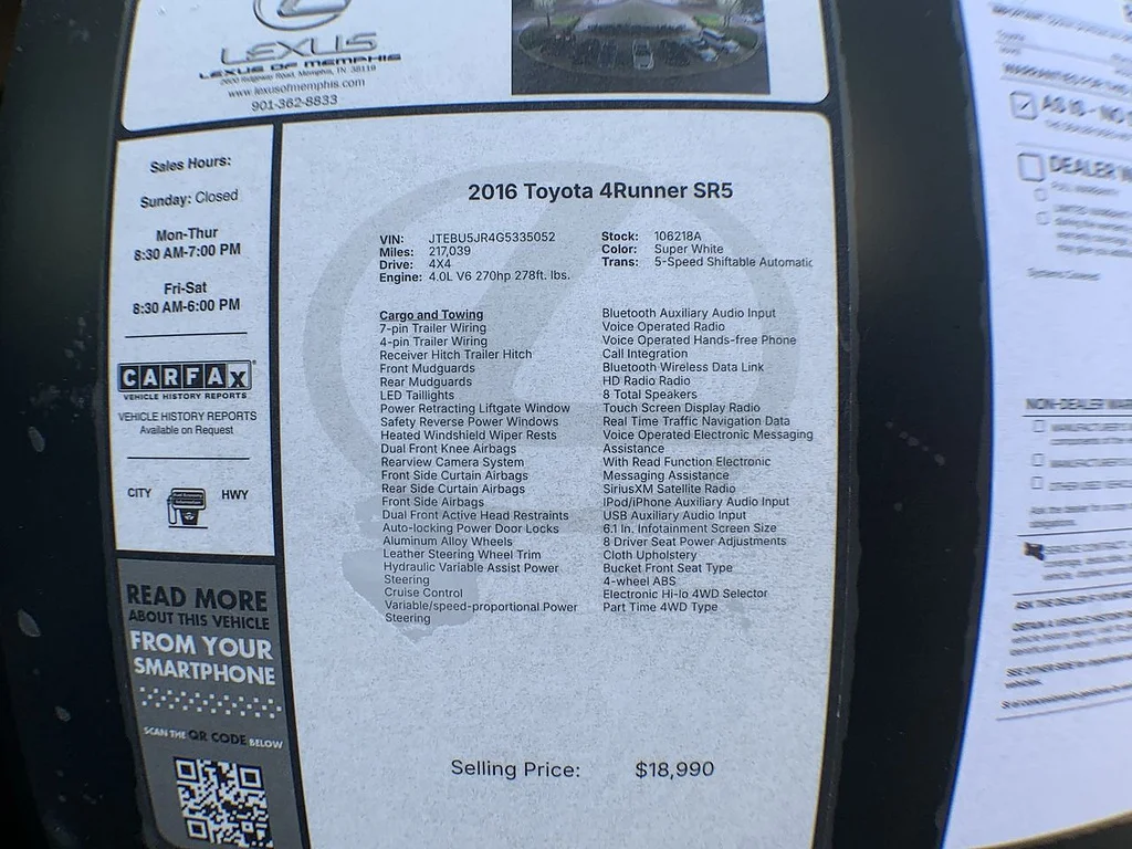 Used 2016 Super White Toyota SR5 image 24