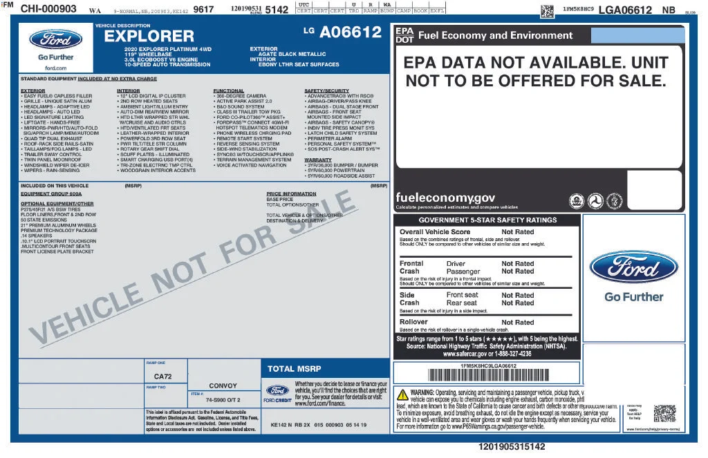 Used 2020 Black Ford Platinum image 13