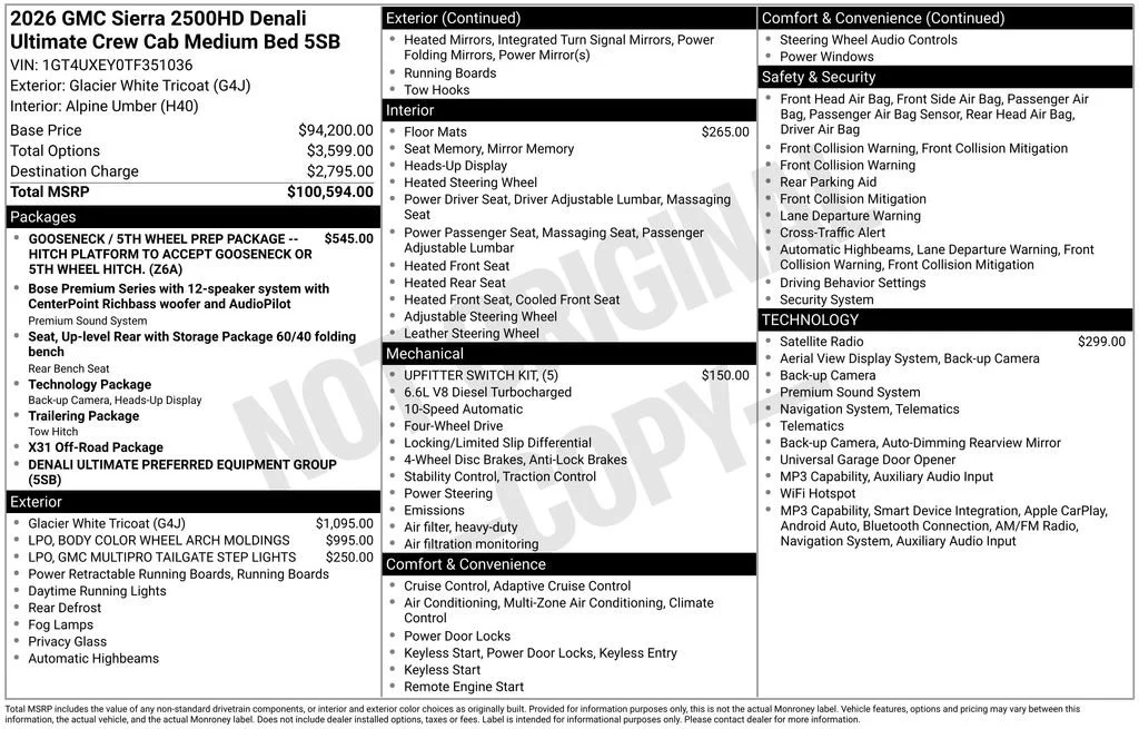 2026 GMC Sierra 2500HD Denali Ultimate - Photo 47