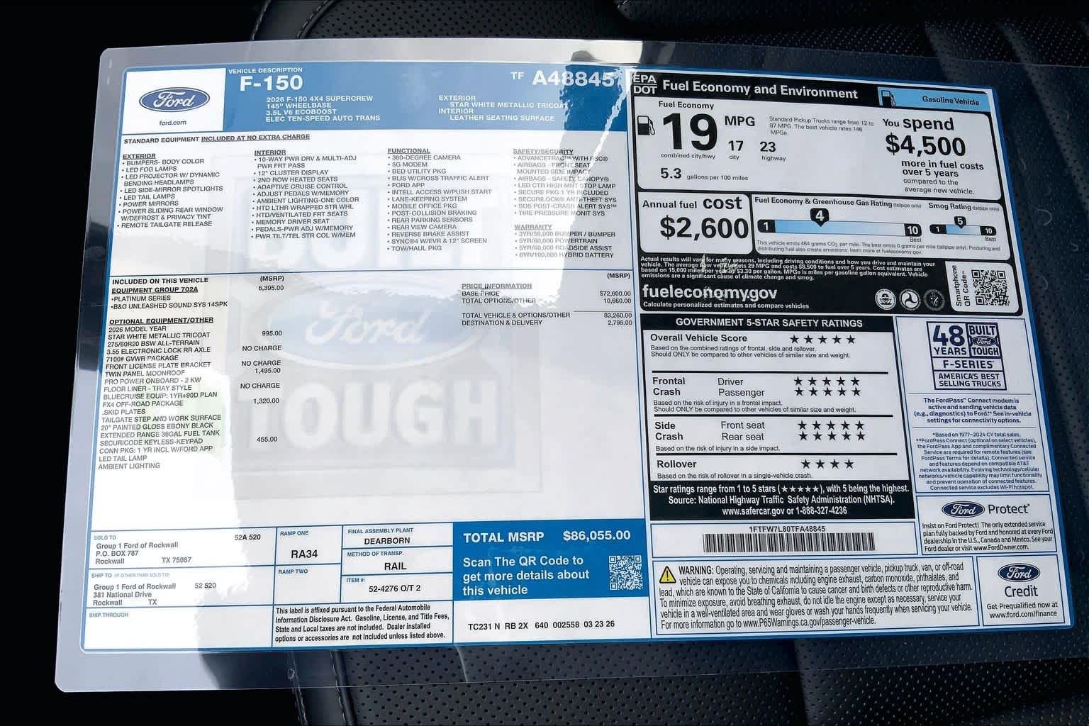 New 2026 Star White Metallic Tri-Coat Ford Platinum® image 19