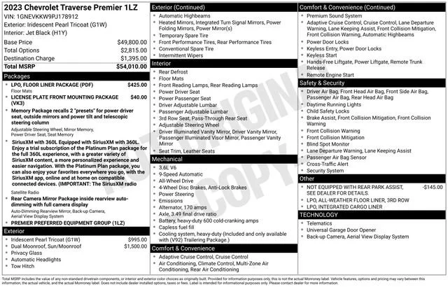 Used 2023 Iridescent Pearl Tricoat Chevrolet Premier image 5