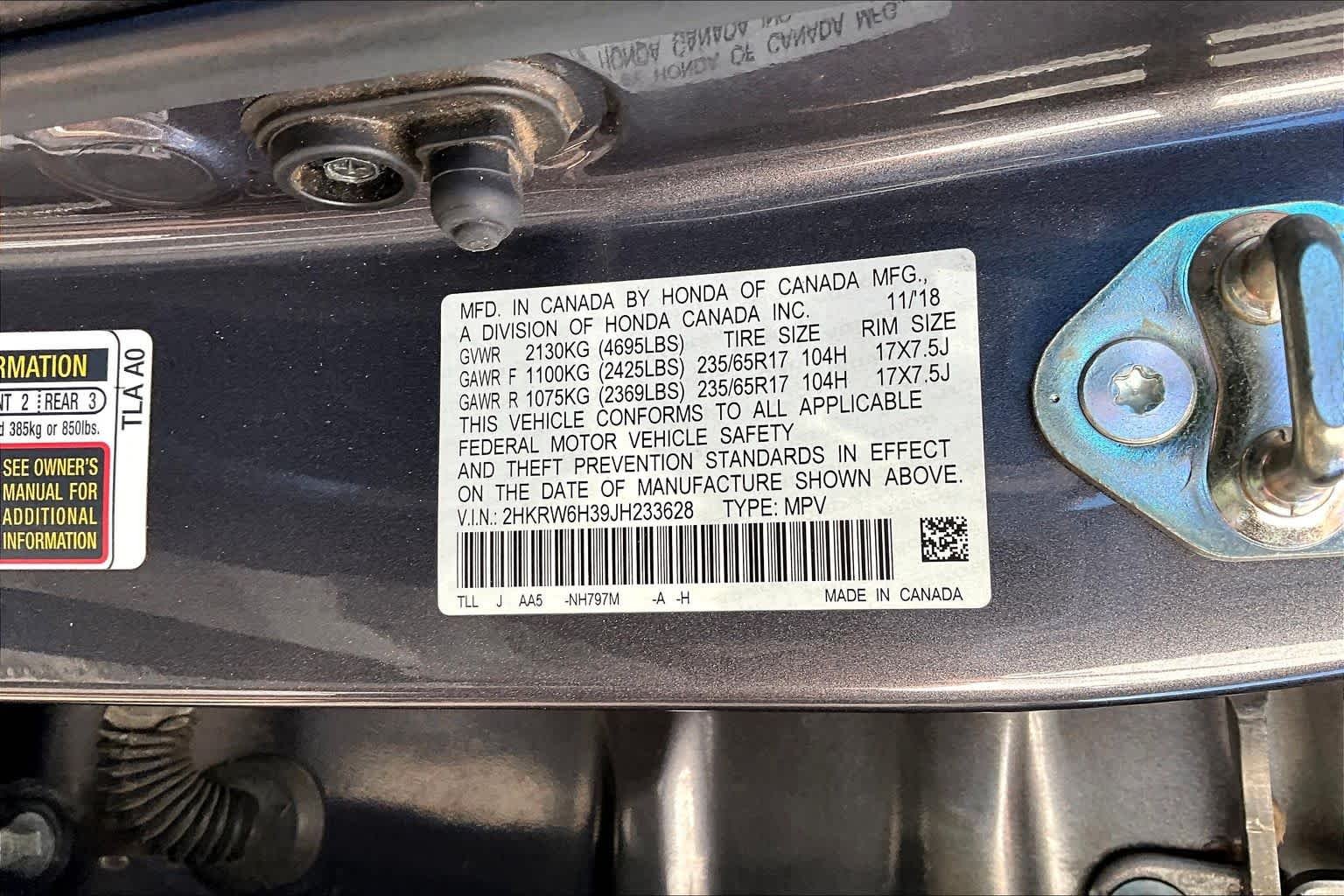 Used 2018 Modern Steel Metallic Honda LX image 36