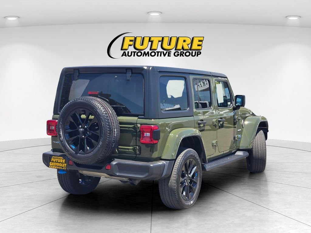 Used 2022 Green Jeep Unlimited Sahara 4xe image 4