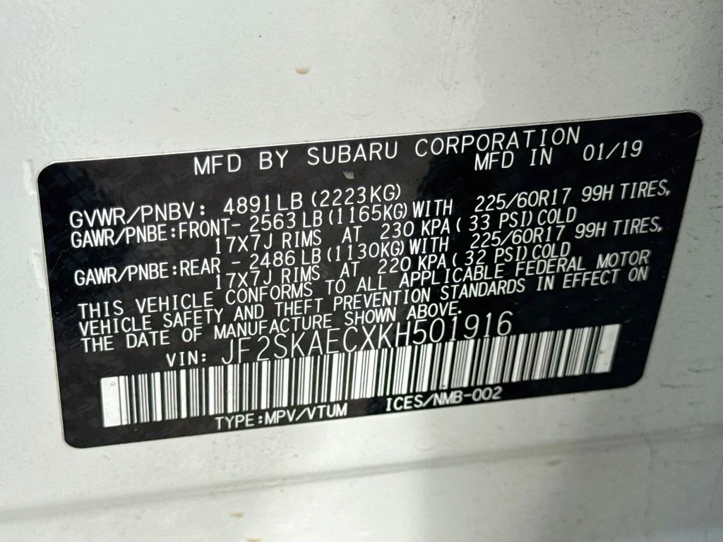 Used 2019 White Subaru Premium image 40