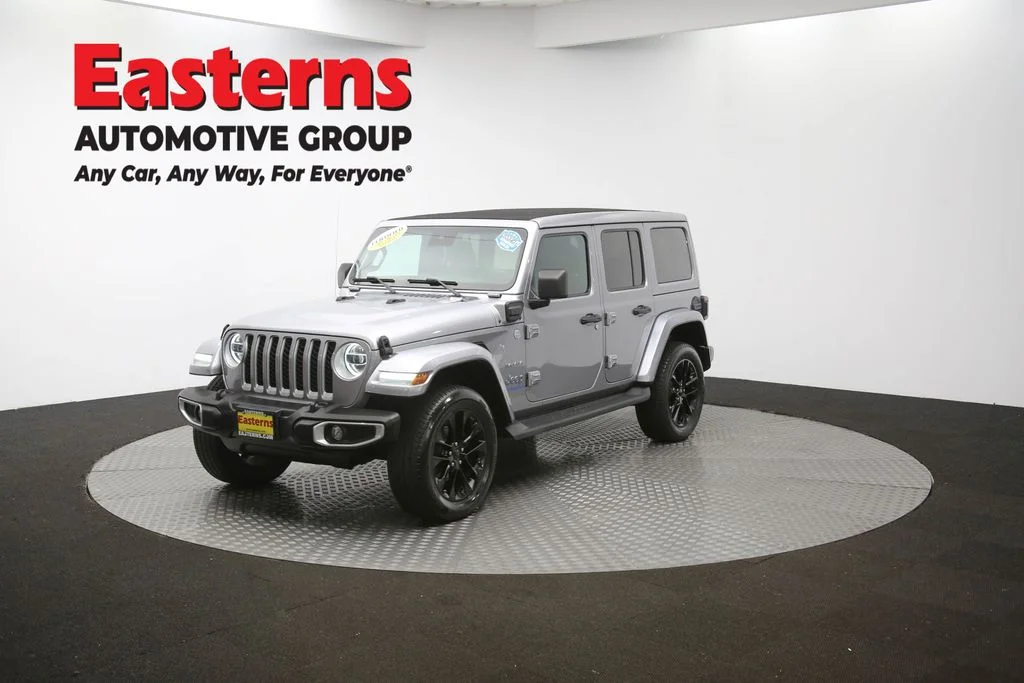 Used 2021 Silver Jeep Unlimited Sahara 4xe image 56