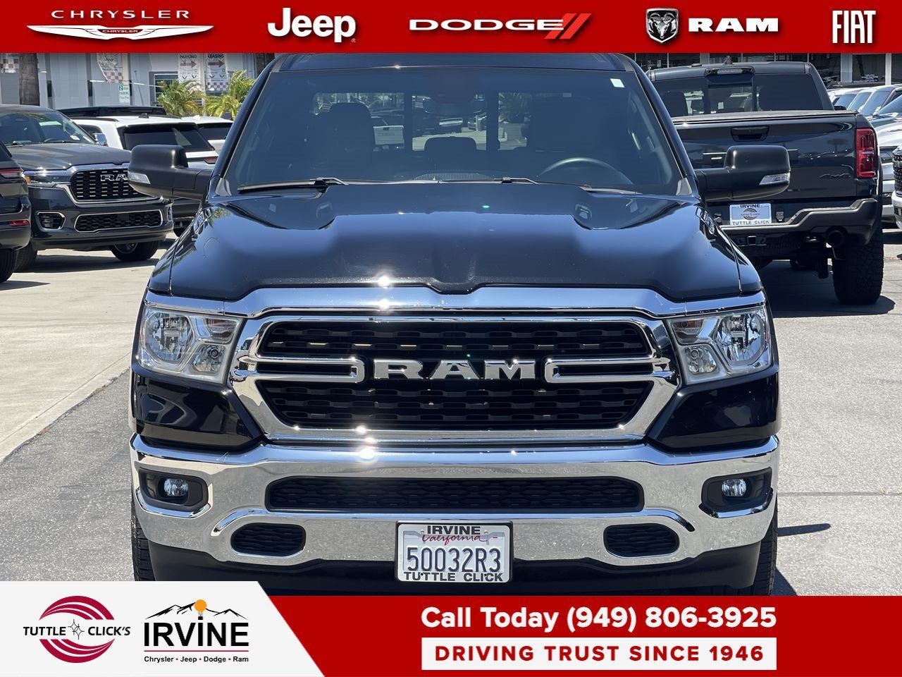 Certified Used 2022 Diamond Black Crystal Pearlcoat Ram Big Horn image 2